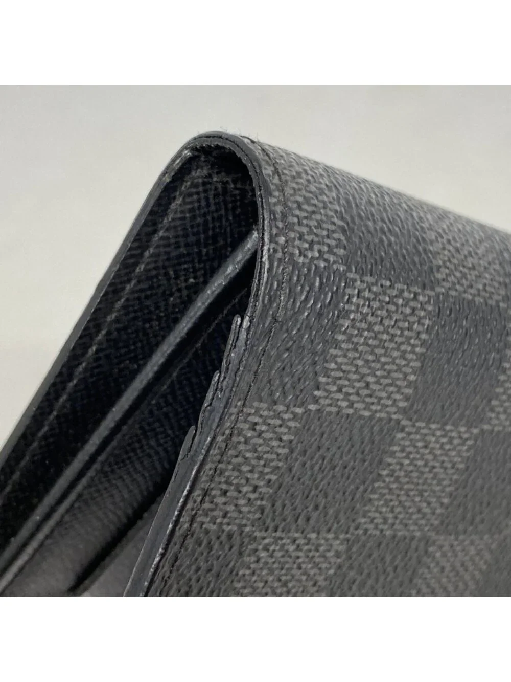 Louis Vuitton Wallet Damier Graphite Portefeuille Brazza Black
